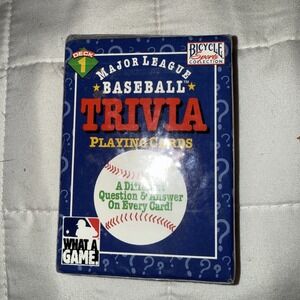 1996‎ Bicycle Sports Collection MLB Baseball Trivia Playing Cards Deck 1